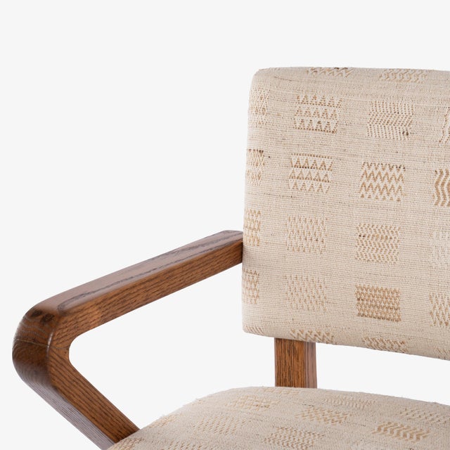 Rare "Grasshopper" Form Accent Chair in Hand-Woven Silk & Linen For Sale - Image 9 of 10