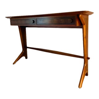 Ico Parisi 1950s Sculptural Italian Walnut Console For Sale