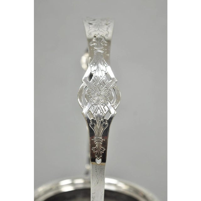Antique Pairpoint Victorian Silver Plated Fluted Brides Flower Basket Vase For Sale - Image 11 of 15