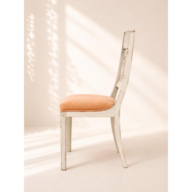 Antique Directoire Period Chairs in Light Grey Lacquered Wood, 1795, Set of 6 For Sale - Image 3 of 7