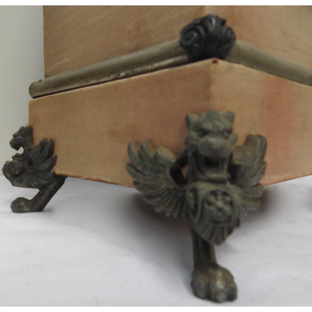 Art Nouveau Late 19th Century Ansonia Mantel Clock With Satin Finish For Sale - Image 3 of 10