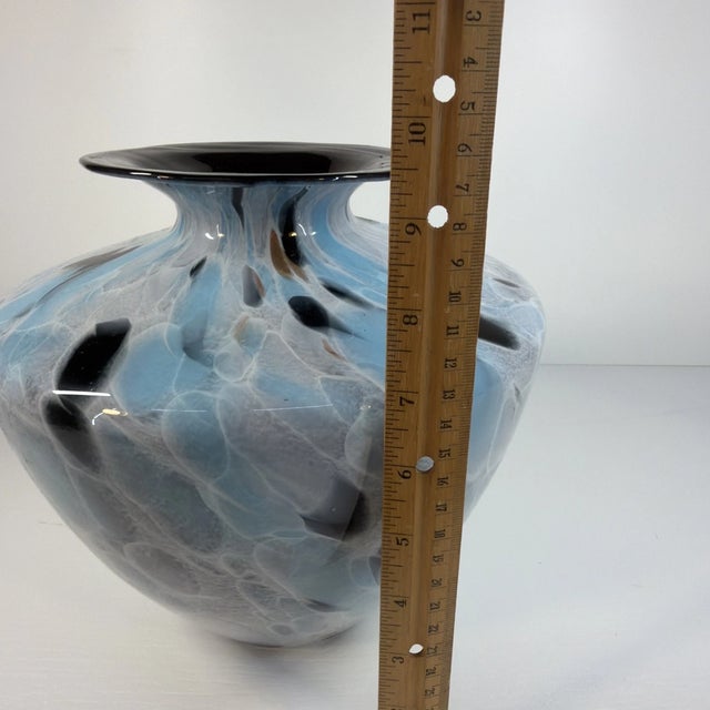 Murano Vintage Murano Style Maestri Vetrai Vase Made in Italy Azzurra For Sale - Image 4 of 6