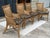 1980s Set of 4 Asian Chinoiserie Faux Bamboo Armchairs With Sculptural Metal Fish Motifs For Sale - Image 5 of 17
