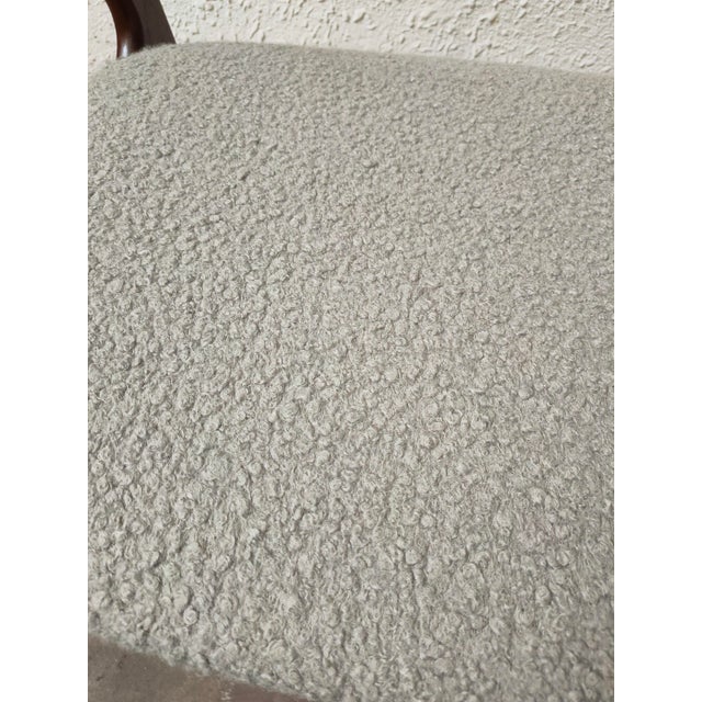 Wood Mid-Century Modern Danish Chair in Boucle, 1970 For Sale - Image 7 of 8