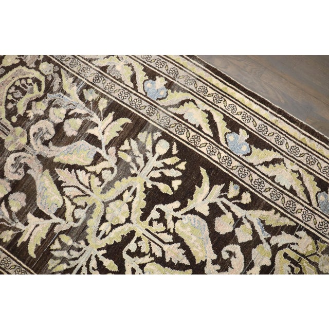 Textile Persian Malayer Chartreuse Intermediate Rug For Sale - Image 7 of 8