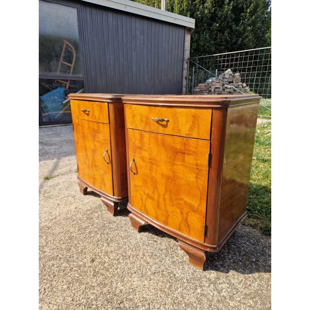 Vintage Burl Wood Bedside Tables, 1920s, Set of 2 For Sale - Image 14 of 15