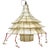 Vintage Mid 20th Century Handmade Capiz Shell Pagoda Pendant Light For Sale