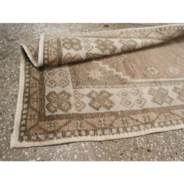 Brown Galerie Shabab Collection Mid-20th Century Turkish Oushak Throw Rug For Sale - Image 8 of 8
