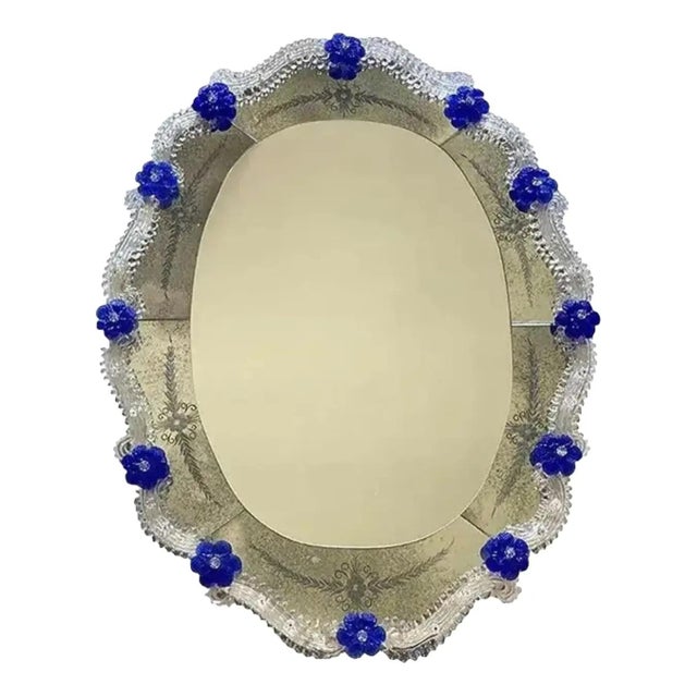 Hand-Carved Venetian Oval Mirror by Simoeng For Sale - Image 6 of 14