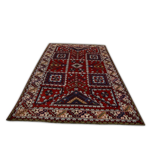 1960s Red Vintage Turkish Rug 6'10