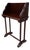 Vintage Federal Mahogany Library Book Stand With Pull-Out Drink Trays For Sale