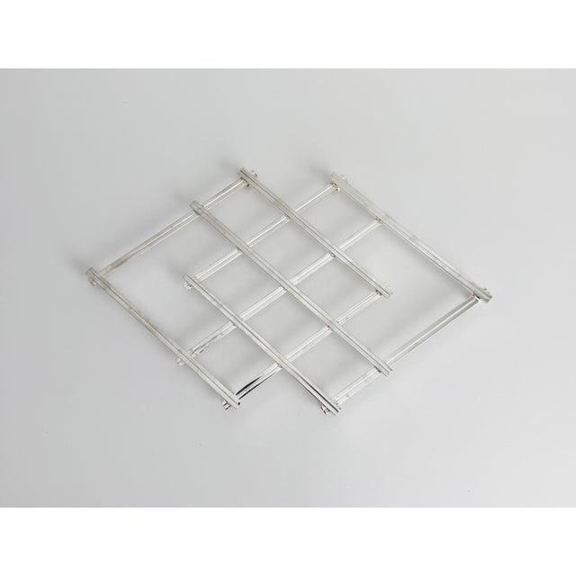 1940s Adnet Silver Plate Trivet, Attributed For Sale In Sacramento - Image 6 of 15