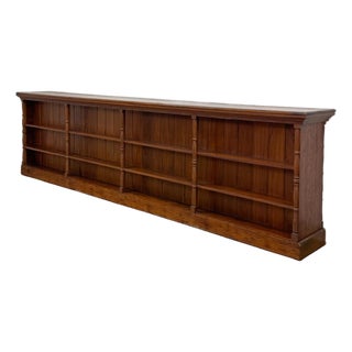Mid 20th Century 1 of 1 Handmade Burlwood MCM Double Sided Shelf Room Divider For Sale
