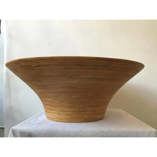 Mid-Century Modern Bamboo Bowl For Sale - Image 3 of 10