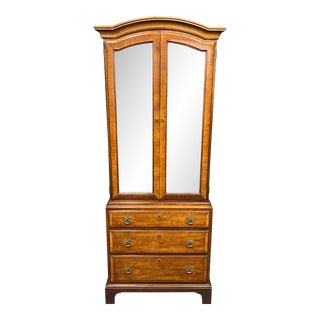Henredon Walnut Linen Press For Sale