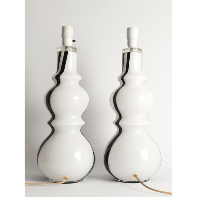Glass Art Glass Table Lamps, 1960s, Set of 2 For Sale - Image 7 of 16