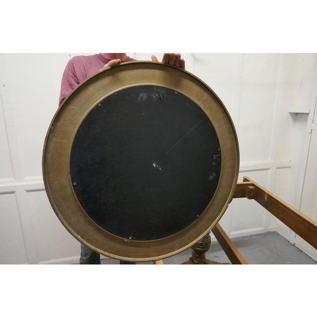 Art Deco Brass Odeon Sunburst Mirror, 1970s For Sale - Image 4 of 5