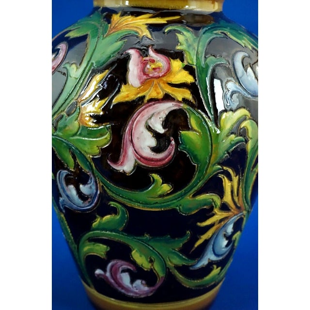 20th Century Scratched Majolica Ceramic Potiche Vase by Bartolomeo Rossi for CAS Savona Albisola, Italy, 1920s For Sale - Image 17 of 18