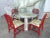 Fab Chinese Chippendale Trellis Dining Set, Table & 4 Chairs sold as found in vintage condition previously owned showing...