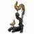 Hollywood Regency Hollywood Regency Japanese Meiji Style Bronze Sculpture of Rooster & Hen on Root Wood Base For Sale - Image 3 of 9