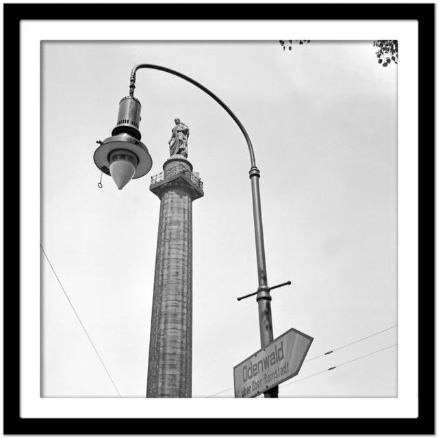 Ludwigs Column at Luisenplatz Square at Darmstadt, Germany, 1938, Printed 2021 For Sale - Image 4 of 5