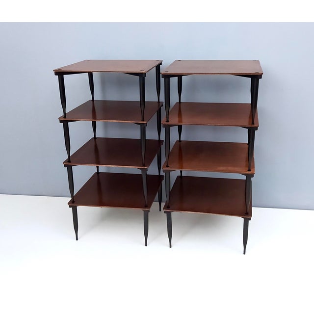 Vintage Square Walnut Coffee Table Model T8 attributed to Vico Magistretti for Azucena, Italy, 1954 For Sale - Image 6 of 18