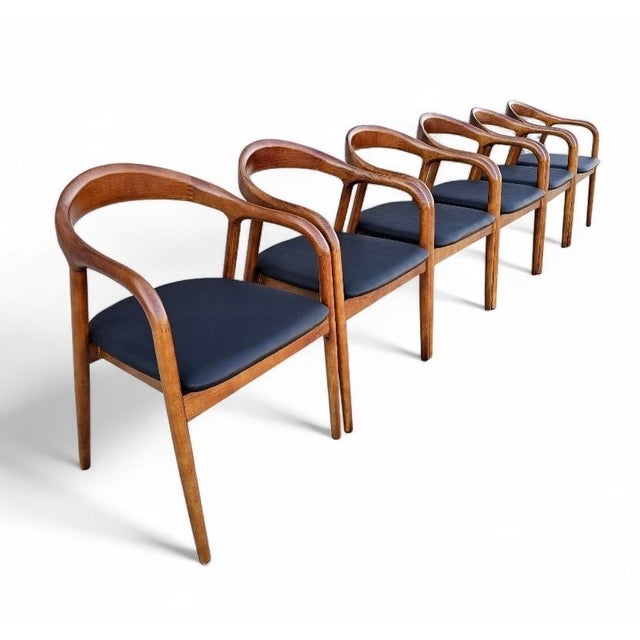 Brown 1990s Scandinavian Dining Chairs-Set of Six For Sale - Image 8 of 17