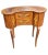 French 1940s Two-Drawer Continental Marquetry Mahogany Kidney Dressing Table For Sale - Image 3 of 11