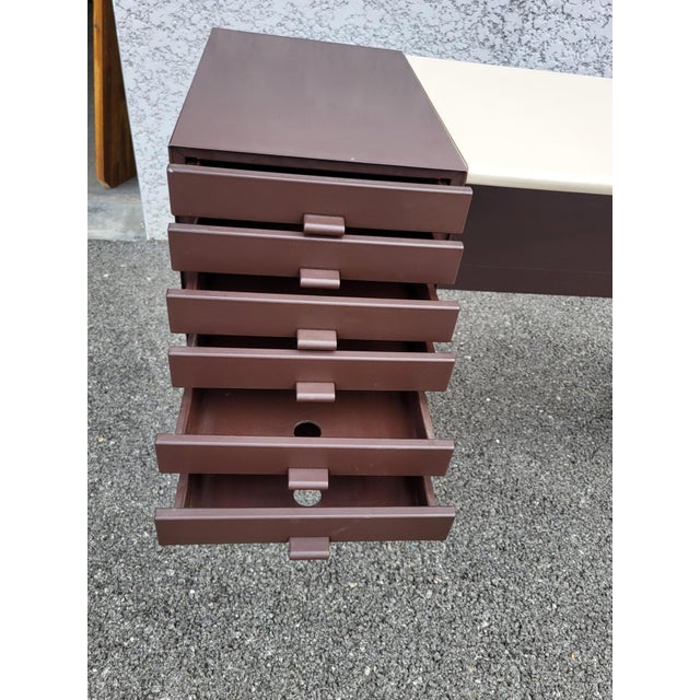 Beige Vintage Italian Synthesis Desk by Ettore Sottsass for Olivetti, 1970s For Sale - Image 8 of 14
