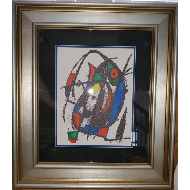 Abstract Hand Signed Joan Miro Lithograph For Sale - Image 3 of 10