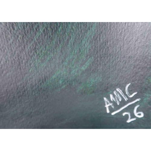 Contemporary Anna Maria Caboni, Green Light, 2010, Acrylic Painting For Sale - Image 3 of 4