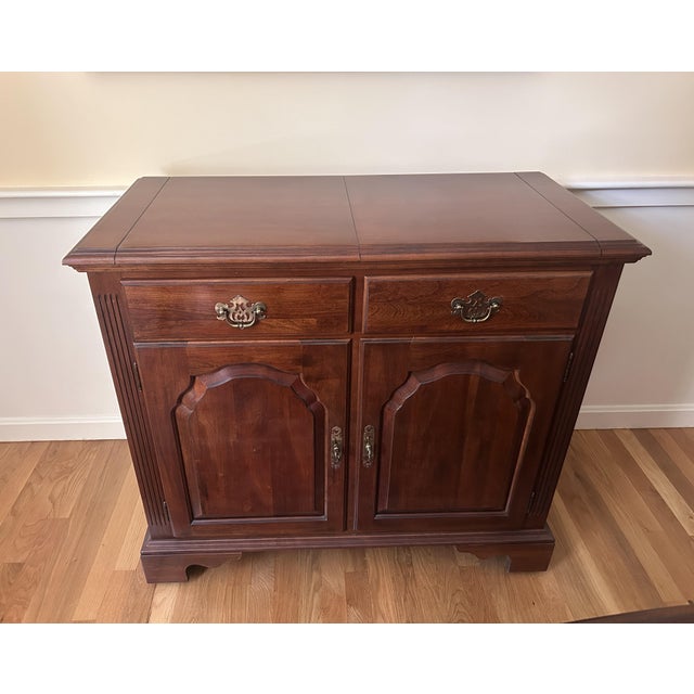 Knob Creek Fine Home Furnishings solid cherry buffet/server with dual pull-out serving leaves. Classic Colonial Revival...