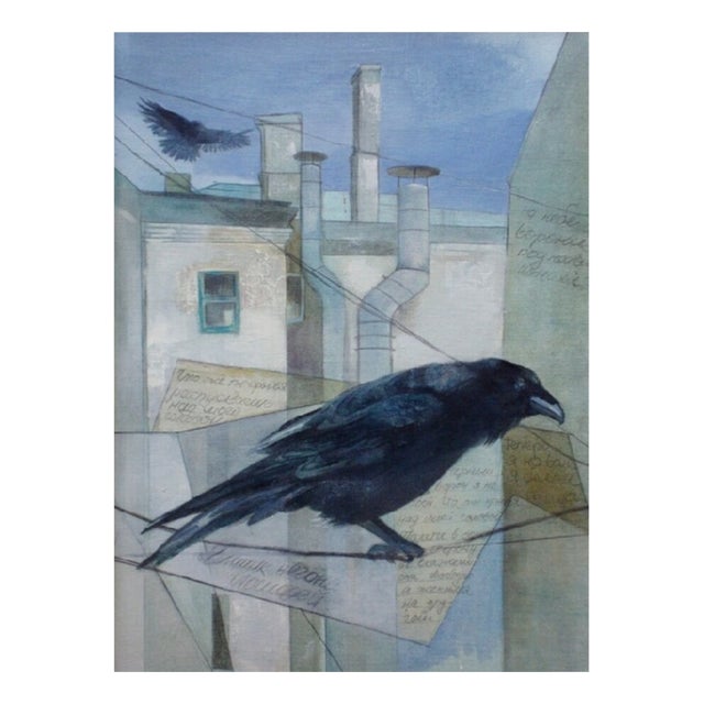 Ivdra Antra, Raven, 2008, Oil on Canvas For Sale