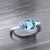 Natural Aquamarine Ring 6.5 14k W Gold 1.37 TCW Certified For Sale - Image 4 of 12
