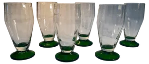 Handblown Beer Glasses, Former Czechoslovakia, 1920s, Set of 6