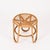 French Riviera Rattan and Wicker Round Stool by Tito Agnoli, Italy, 1960s For Sale - Image 3 of 14