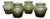 Early 20th Century Green Glass Canister Storage Jars, Spain Flour, Tea, 1960s For Sale