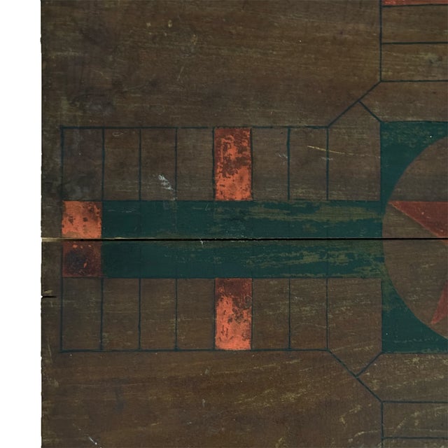 Late 19th/Early 20th Century American Folk Art Parcheesi Board For Sale - Image 4 of 5