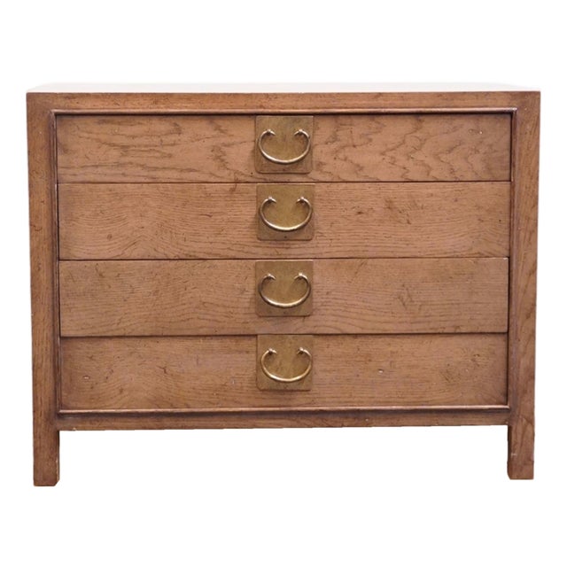 Mount Airy Solid Ash Italian Neoclassical Tuscan Style 36" Four Drawer Low Chest / Nightstand 1783 For Sale