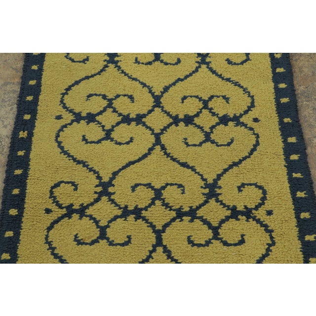 Rug & Kilim Antique Art Deco Rug in Gold With Classic Architectural Design - Rug & Kilim For Sale - Image 4 of 8