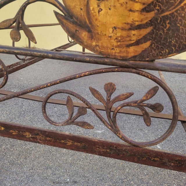 Genoese Bed in Painted Iron, 1800s For Sale - Image 11 of 18