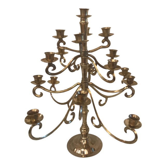 Vintage Brass 17 Candle Candelabra Chairish