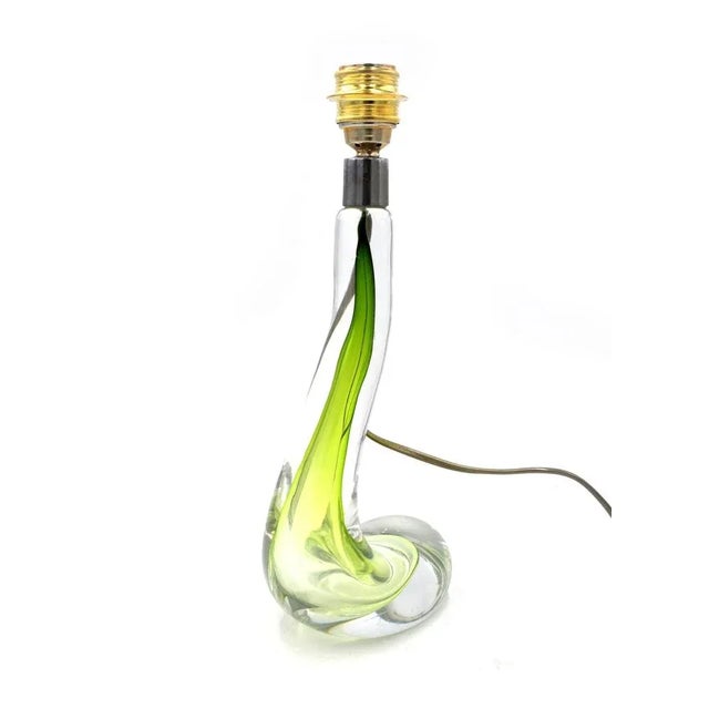 Green Swan Lamp in Green from Val Saint Lambert For Sale - Image 8 of 8