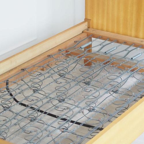 Wood Mid-Century Wooden Bed with Spring Core Slatted Base, 1950 For Sale - Image 7 of 16