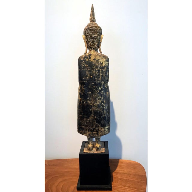 Wood Antique Giltwood Buddha Statue Southeast Asia For Sale - Image 7 of 12