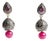 Ruby and Pave`-Set Diamond Drop Earrings For Sale