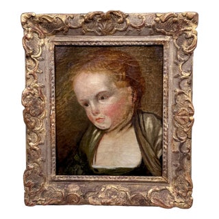 Portrait of a Young Girl, 1780, Oil Painting, Framed For Sale