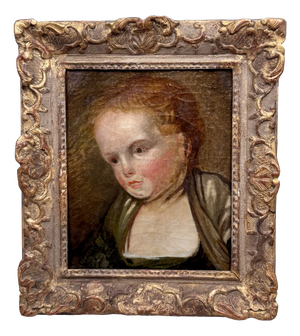 Portrait of a Young Girl, 1780, Oil Painting, Framed