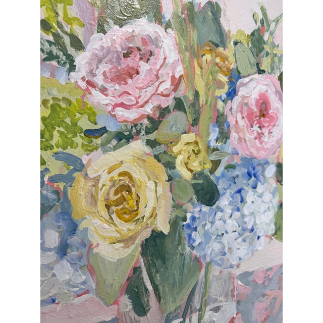 Ballet Pink Bouquet Expressionism Acrylic Painting For Sale In Atlanta - Image 6 of 11