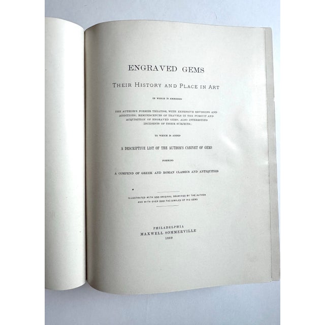 Rustic European Antique 1889 “Engraved Gems: Their History and an Elaborate View of Their Place in Art” by Maxwell Sommerville For Sale - Image 3 of 11